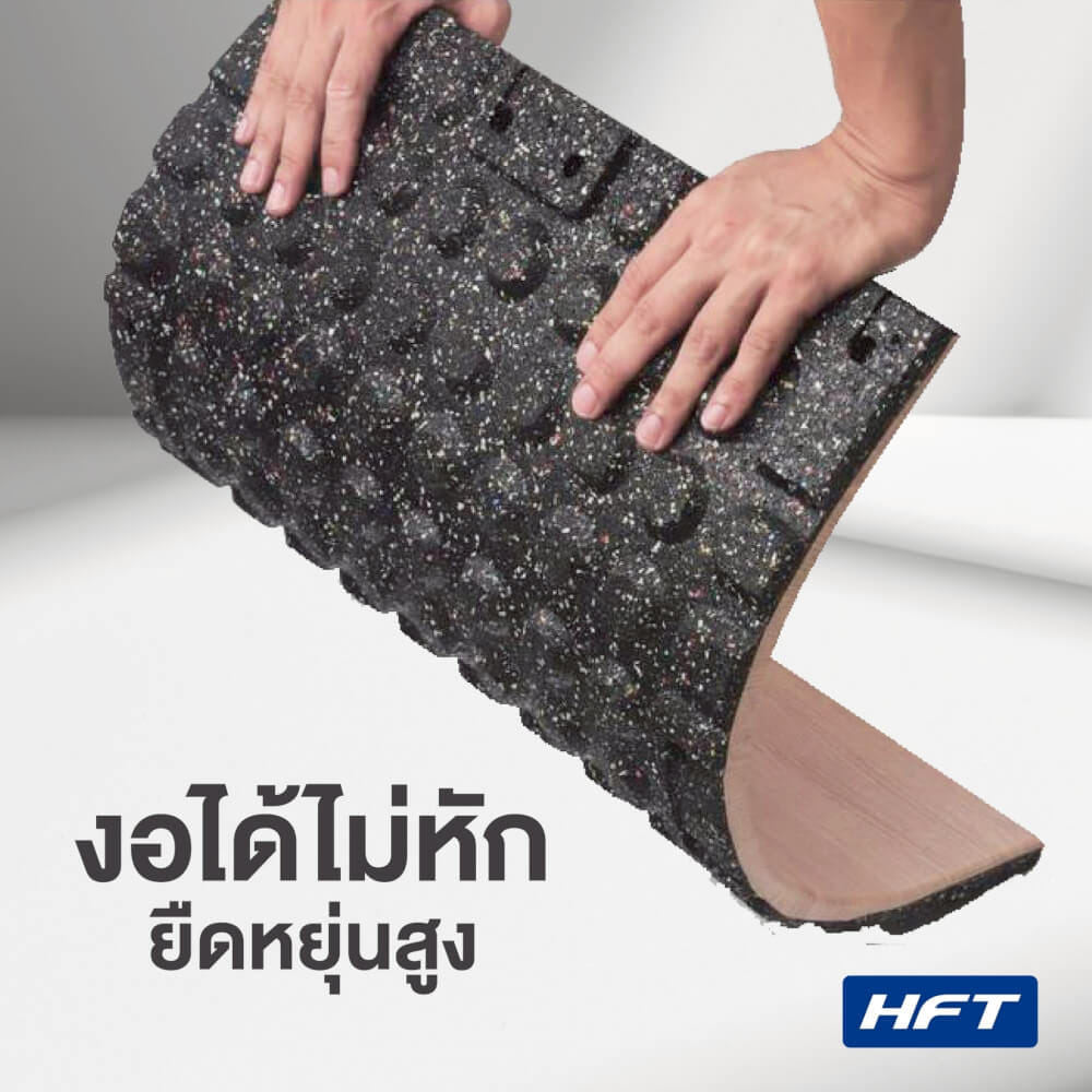 แผ่นปูพื้น HOMEFITTOOLS มุมจบ ลายไม้ สีเทาอ่อน รุ่น W2